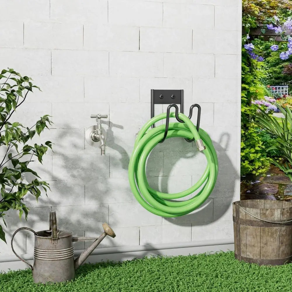 Durable Iron Metal Garden Hose Hanger Wall Mounted Easy Installation Garden Water Pipe Hook Storage Hook Outdoor Storage