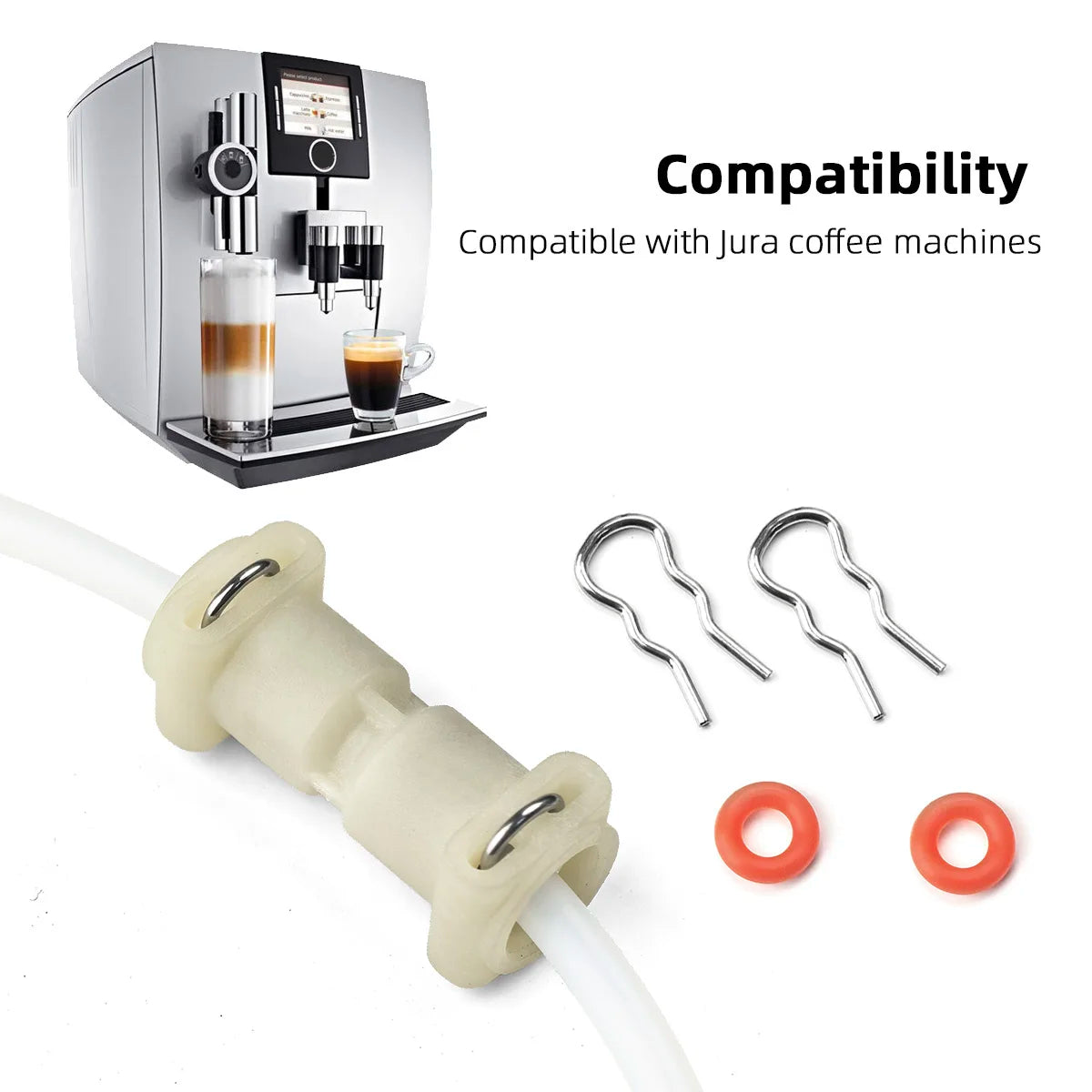Coffee Maker I-Shaped Fluid Connector Compatible With Jura C E F S X Z ENA Coffee Machine I-Form Thermoblock Connector