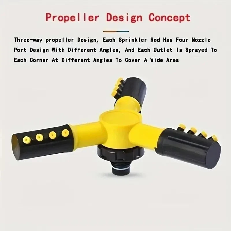 360 Degree Automatic Rotating Water Pipe Set Garden Lawn Sprinkler Yard Large Area Coverage Watering Irrigation Sprayer