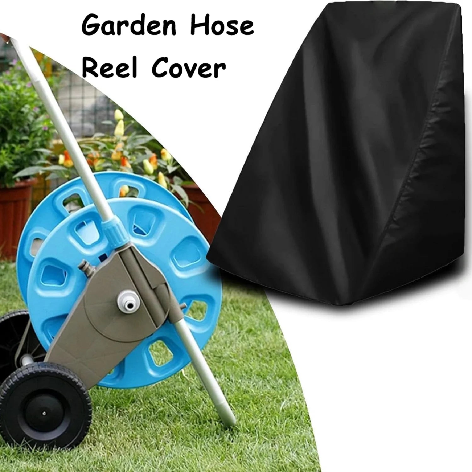 Garden Hose Reel Cover, Outdoor Portable Waterproof Dustproof Garden Hose Reel Protective Cover