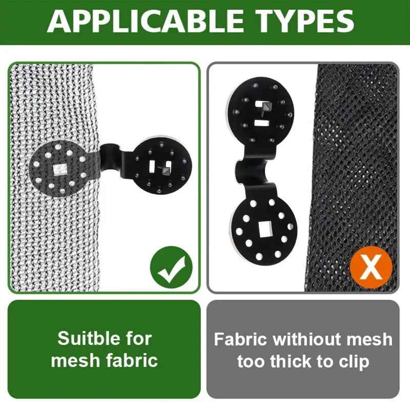 50/100pcs Heavy Duty Lock Grip Plastic Clips Greenhouse Shade Cloth Fix Clamp Tarp Clips Fence Fabric Clips for Garden Netting