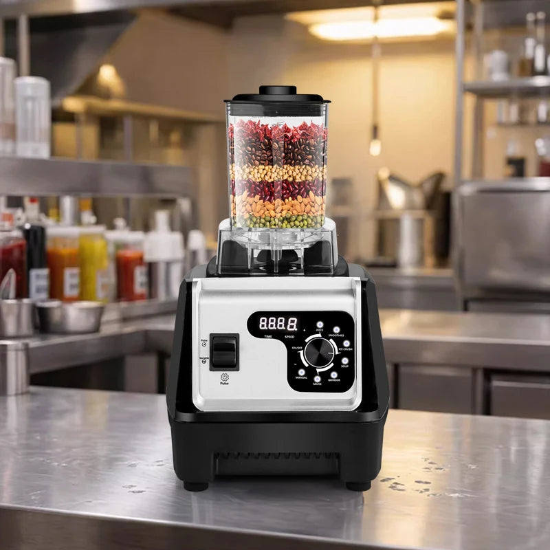 Professional food processor mixer, smoothie mixer, smoothie mixer and grinder combination, 25000RPM powerful mixer, kitchen 68Oz dual container countertop mixer