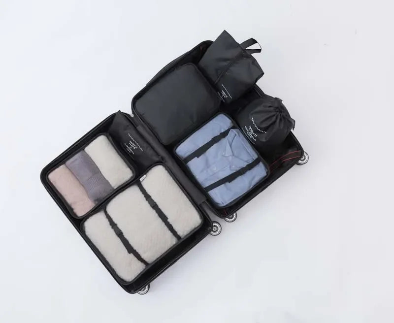 7pcs/Set Travel Storage Bag Luggage Storage Bag Set Clothes Suitcase Clothes Underwear Waiting For Production Finishing Packing