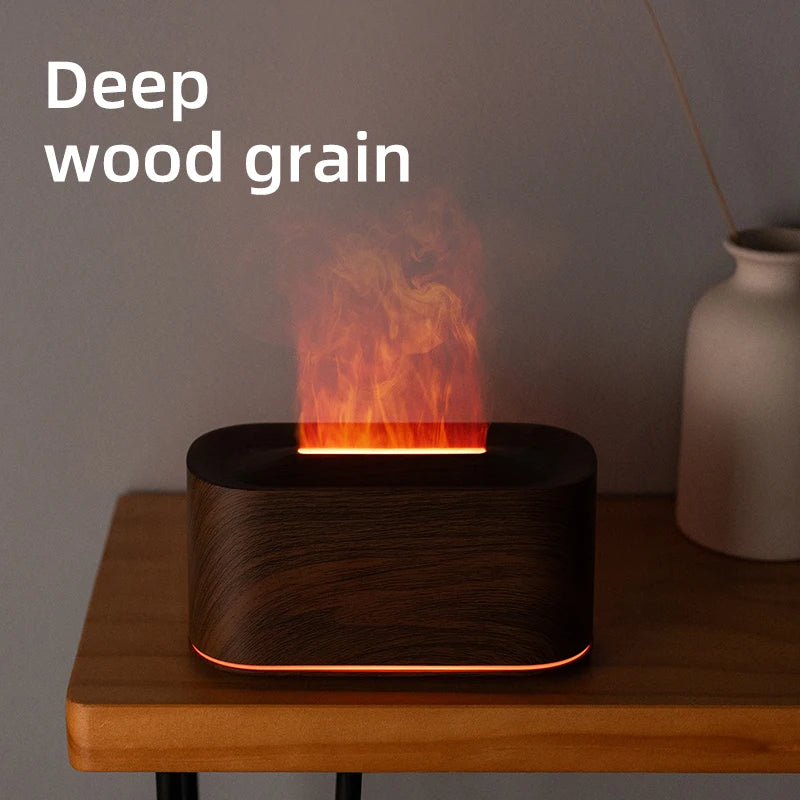 Flame Aromatherapy Machine Colorful Light Atomization Delicate Desktop Atmosphere Light Suitable for Office Bedroom Living Room