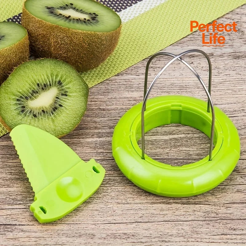 Fast Fruit Kiwi Cutter Peeler Slicer Kitchen Gadgets Stainless Steel Kiwi Peeling Tools Kitchen Creative Fruit Peeler