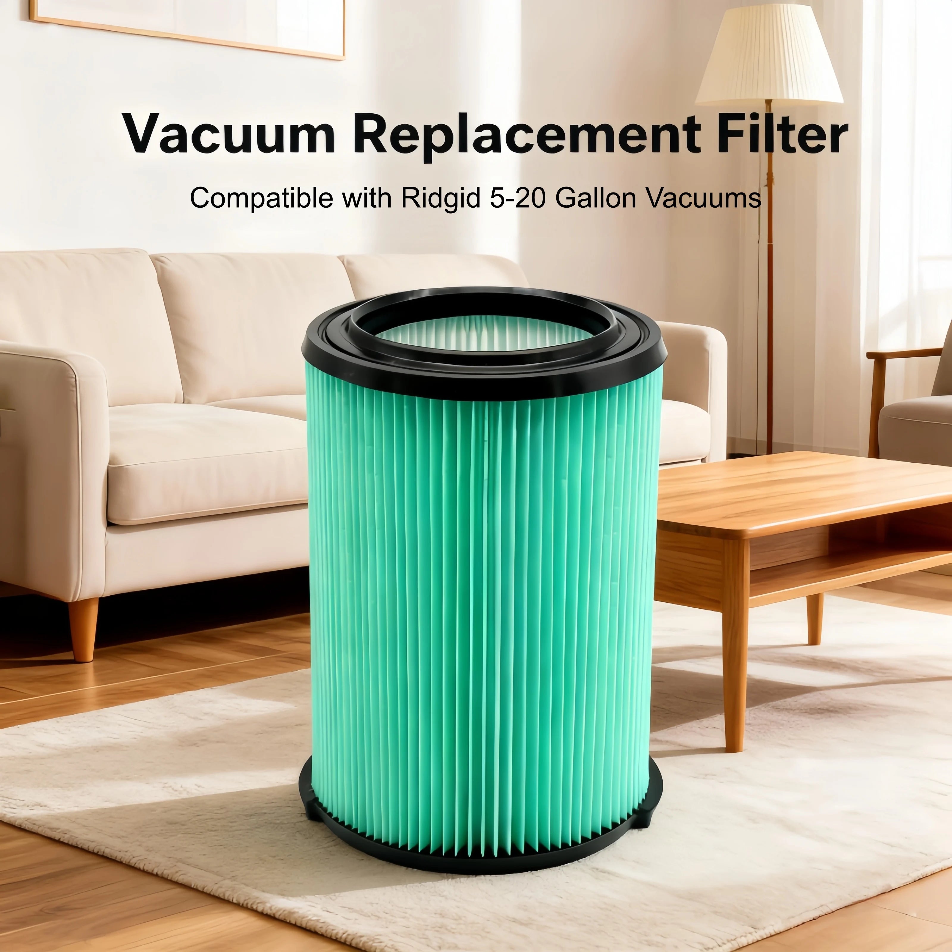 VF6000 Wet/Dry Vacuum Replacement Filter: Easy to Install, High-Efficiency Dust Removal for RIDGID 5-20 Gallon Models