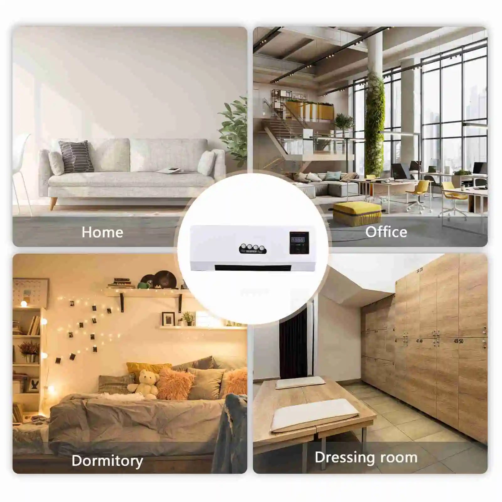 NEW Heater with Fan Heater Fan 2 in 1 Heating Nature Wind Timing Digital Display Wall Mounted Space Heater for Home  Dormitory