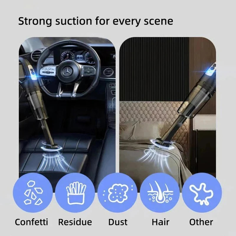 Car Multifunctional Vacuum Cleaner Handheld Powerful Suction Rechargeable Car and Home Small Cordless Vacuum Cleaner for Two-Per