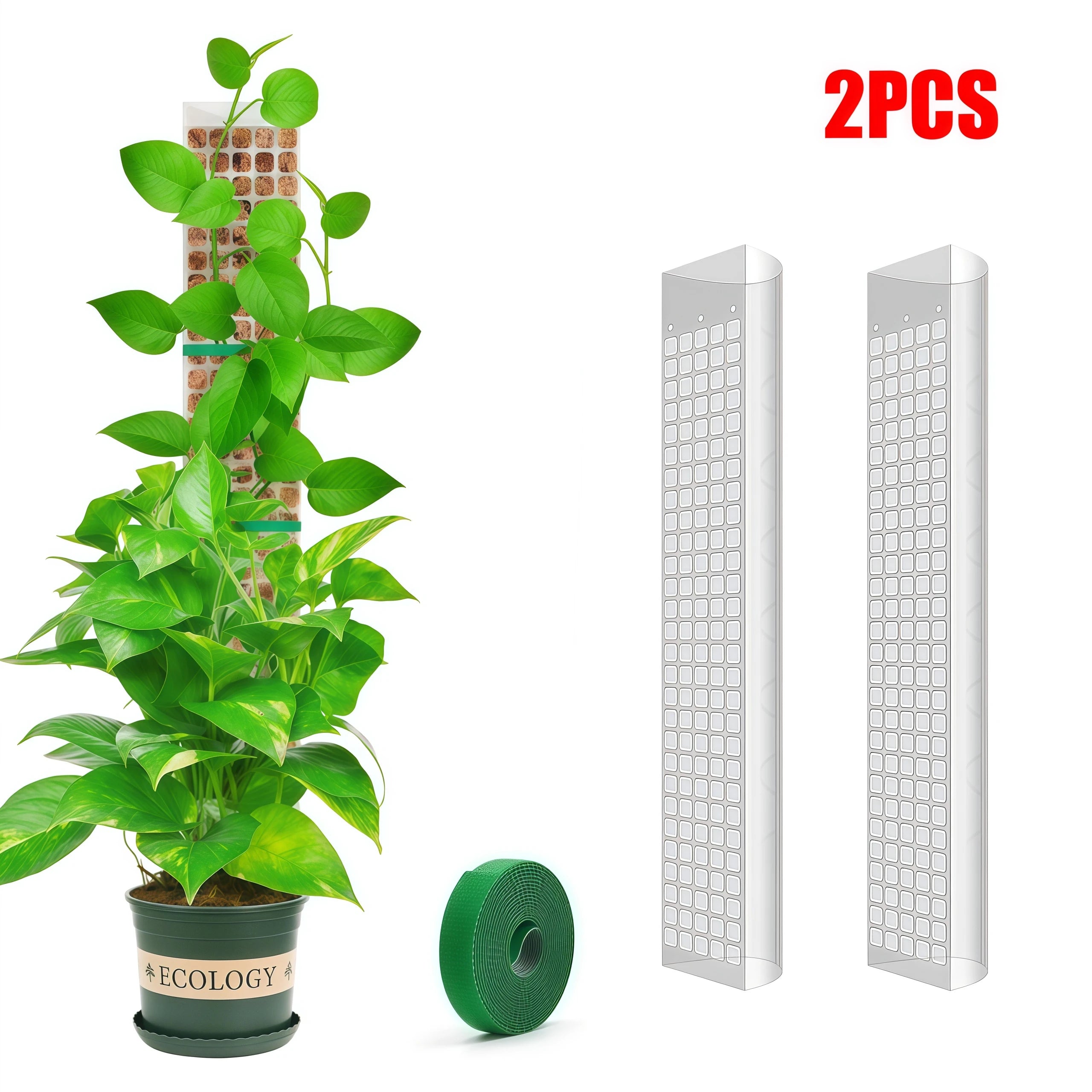 Moss Pole Plastic Plant Stand Indoor Climbing Plants Guardian Tutors Pot Moss Stick For Plants Growth Garden Support Accessories