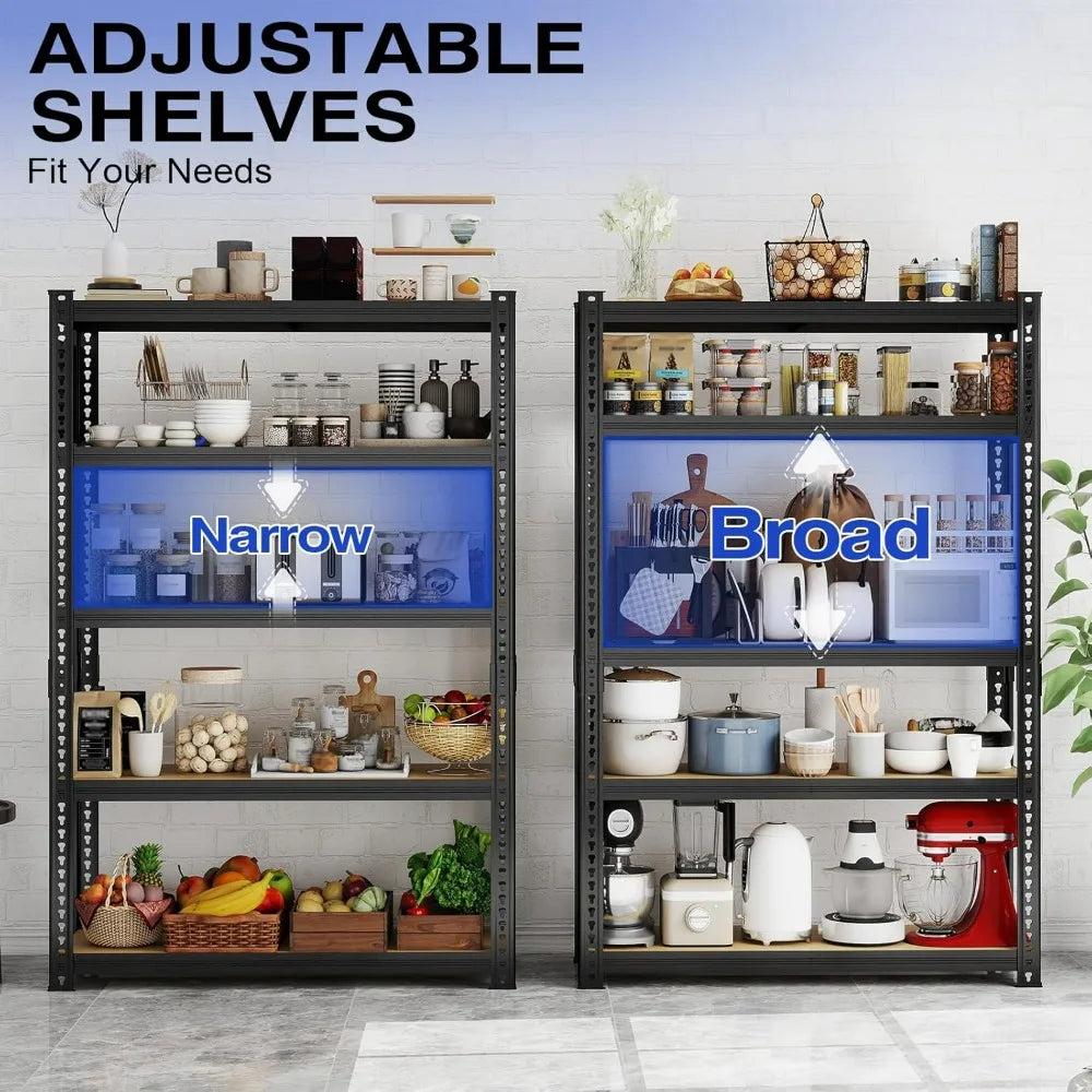 78'' H Heavy Duty Garage Storage Shelves 2200 LBS Metal Shelving Units Adjustable Storage Rack for Basement Warehouse Pantry Clo