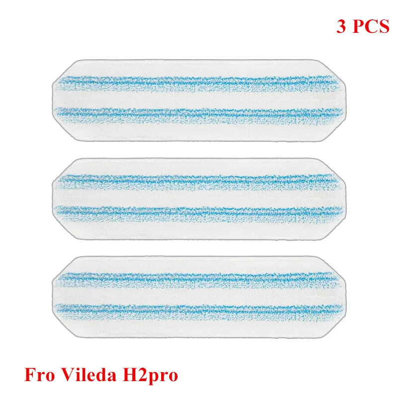 Replacement Rags Fit For Vileda H2prO Flat Mop System , Washable Reusable Microfiber Mop Pad | Safe On Wood Floors, Vinyl, Tile