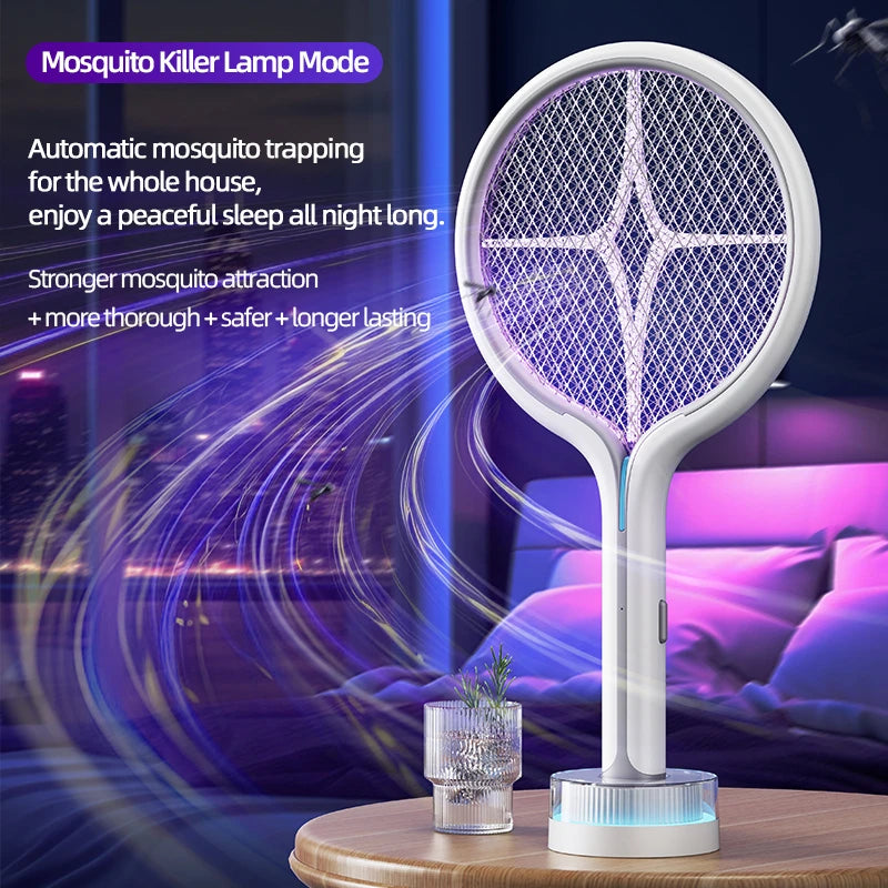 Lenovo 2-in-1 Electric Mosquito Swatter Mosquito Killer Lamp Wall Base Dualuse Rechargeable Household Automatic Mosquito Swatter