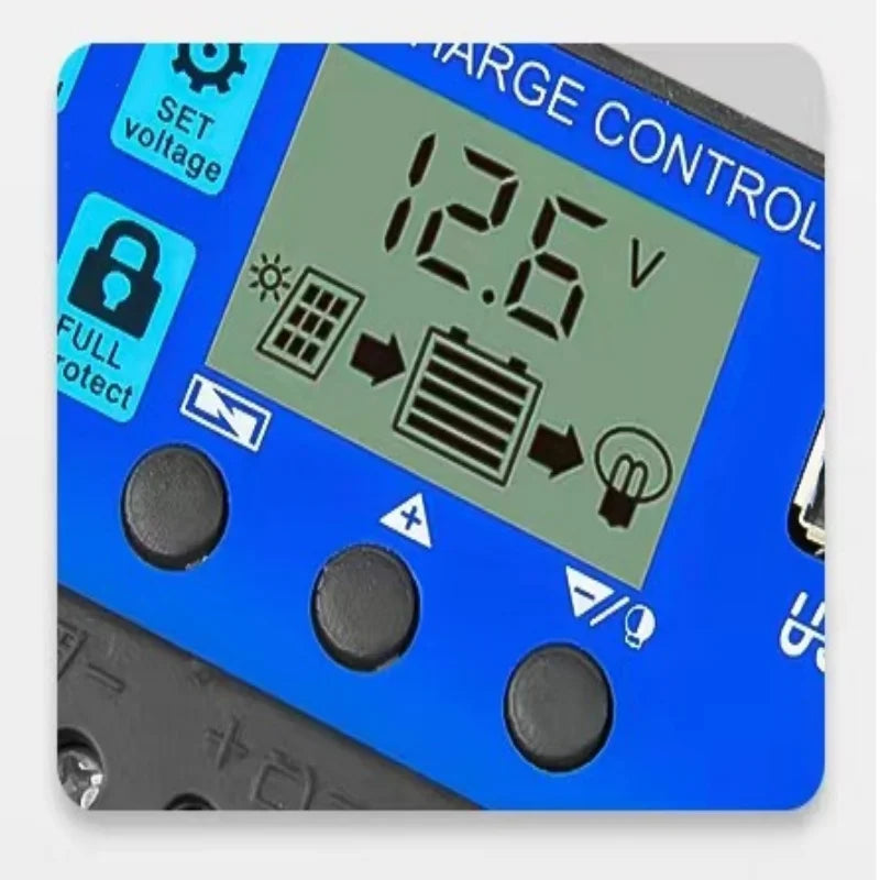12V/24V 10A 30A Solar Charge Controller PWM & MPPT Dual Mode LCD Display Adjustable Timer Solar Panel Battery Regulator Hot Sale