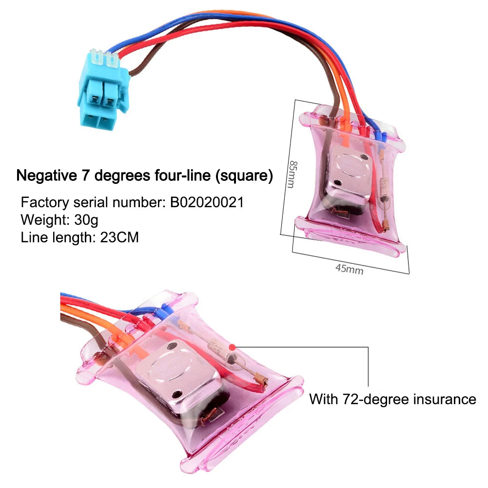 Bimetallic Replacement Refrigerator Defrost Thermostat 4 Wire -7 Degrees Bimetal Fridges Defrost Thermostator Accessories