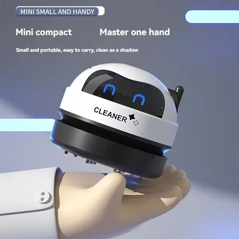 Mini Desktop Vacuum Cleaner Handheld Wireless Cleaner Portable Desktop Sweeper Office Home Cleaning Tools Pencil Eraser Crumbs