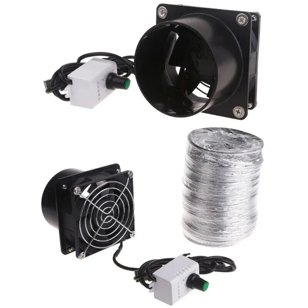 High-Performance Ventilation Fan with Powerful Suction and Plastic Duct Pipe for Effective Smoke and Dust Extraction System