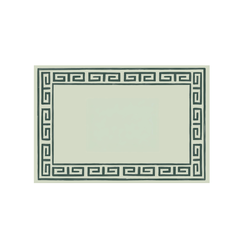 Pavilion Sky and Navy Greek Key Paper Placemat Pad