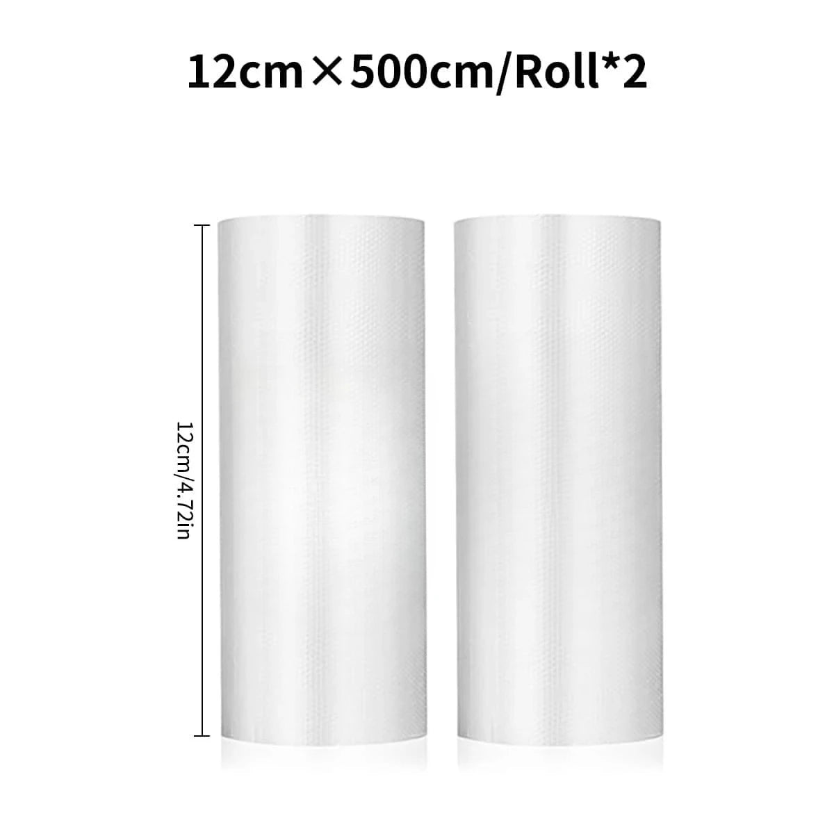 2 rolls of 500cm long textured rolls, vacuum compressed bags, single-sided mesh food vacuum packaging rolls, 2 packs