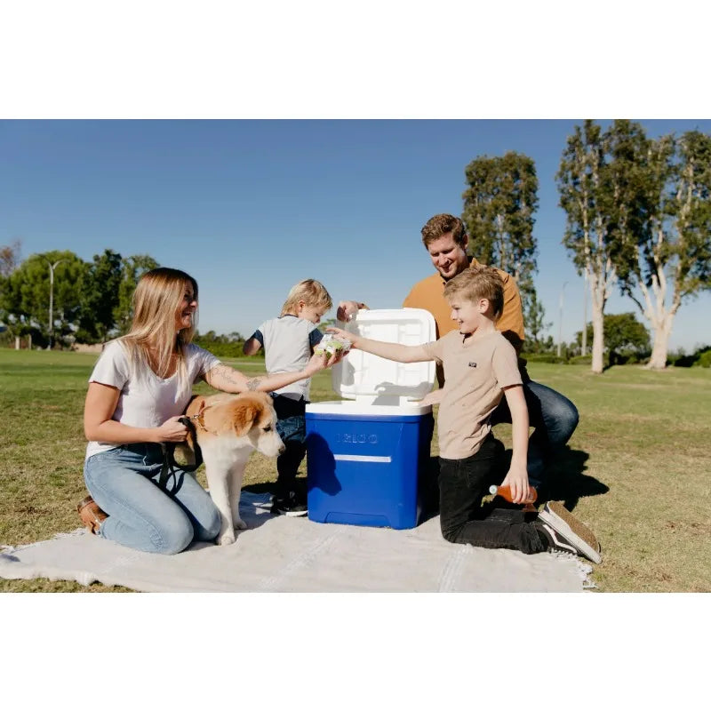 Igloo 60 QT Laguna Ice Chest Cooler with Wheels, Blue