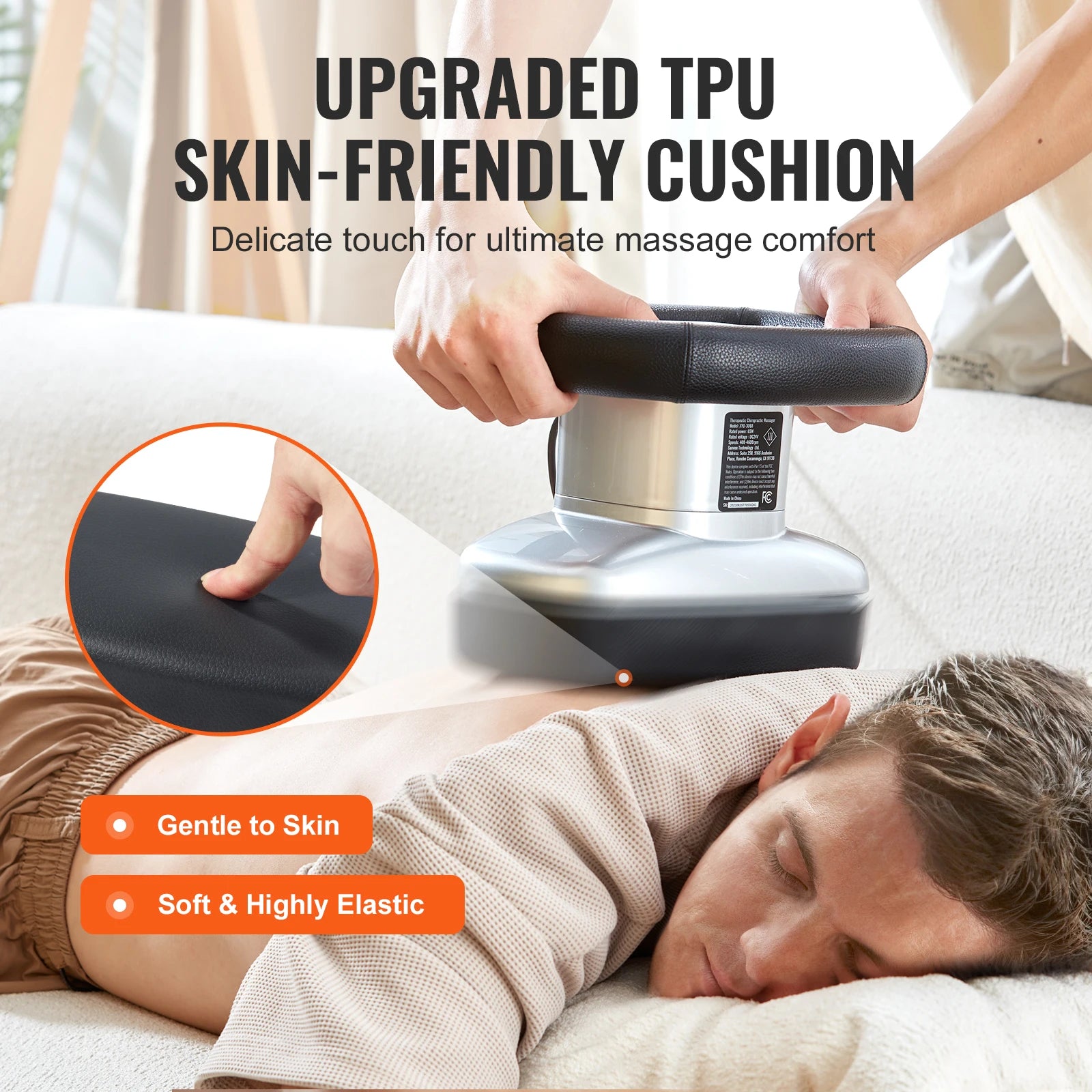 SucceBuy Chiropractic Massager Variable Speed Vibrating Therapy Handheld Body Massager for Muscle