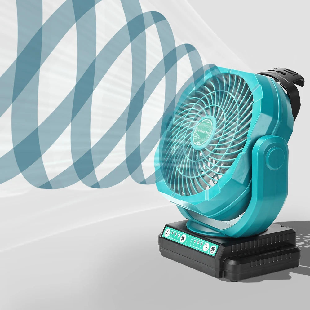 Cordless Oscillating Fan for Makita 18V Battery, 3-Speed Jobsite Industrial Camping Fan (Battery Not Included)