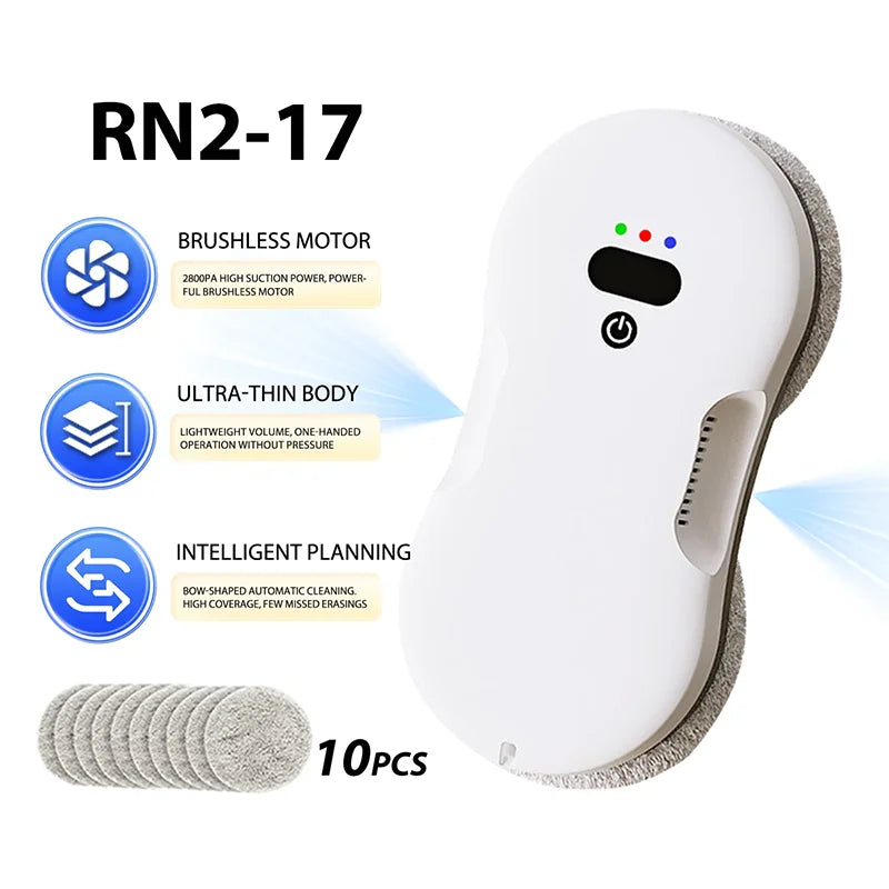 DIVEDEER Dual-Surface Glass Mist Spray Automatic Window Cleaning Robot Remote-Controlled Electric Smart Window Cleaner