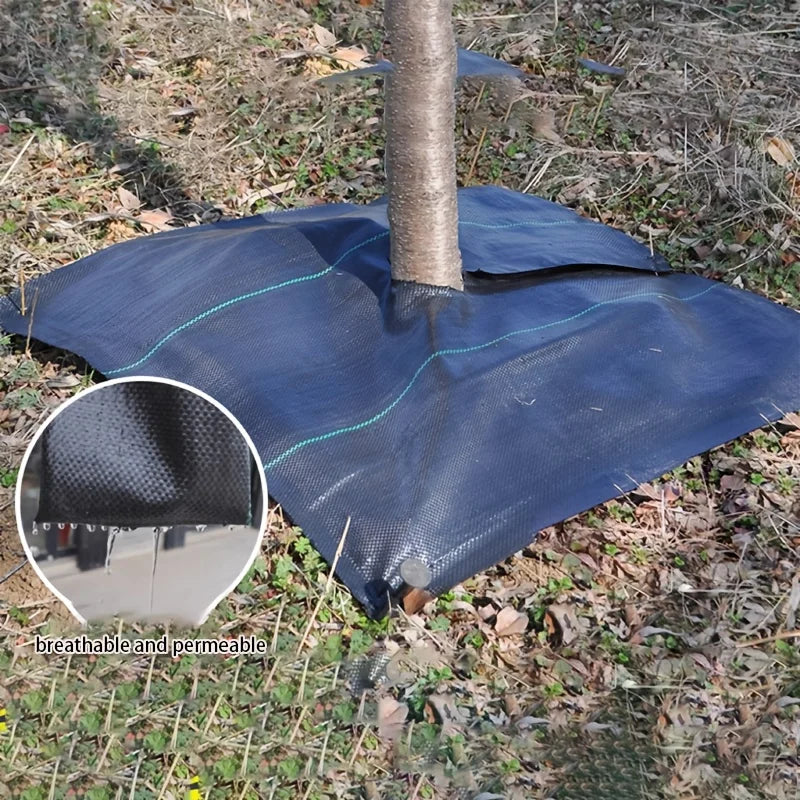 10 Pieces Reusable Weed Barrier Fabric with Moisture Retention - Biodegradable PP Plant Protection Mat, Breathable Garden Ground