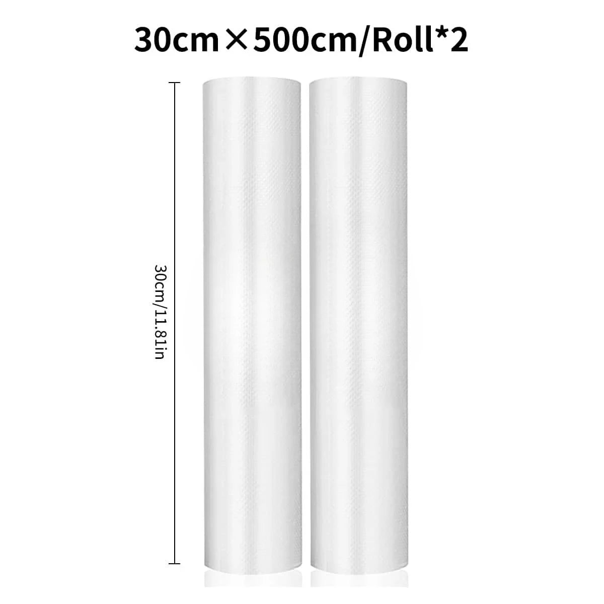 2 rolls of 500cm long textured rolls, vacuum compressed bags, single-sided mesh food vacuum packaging rolls, 2 packs