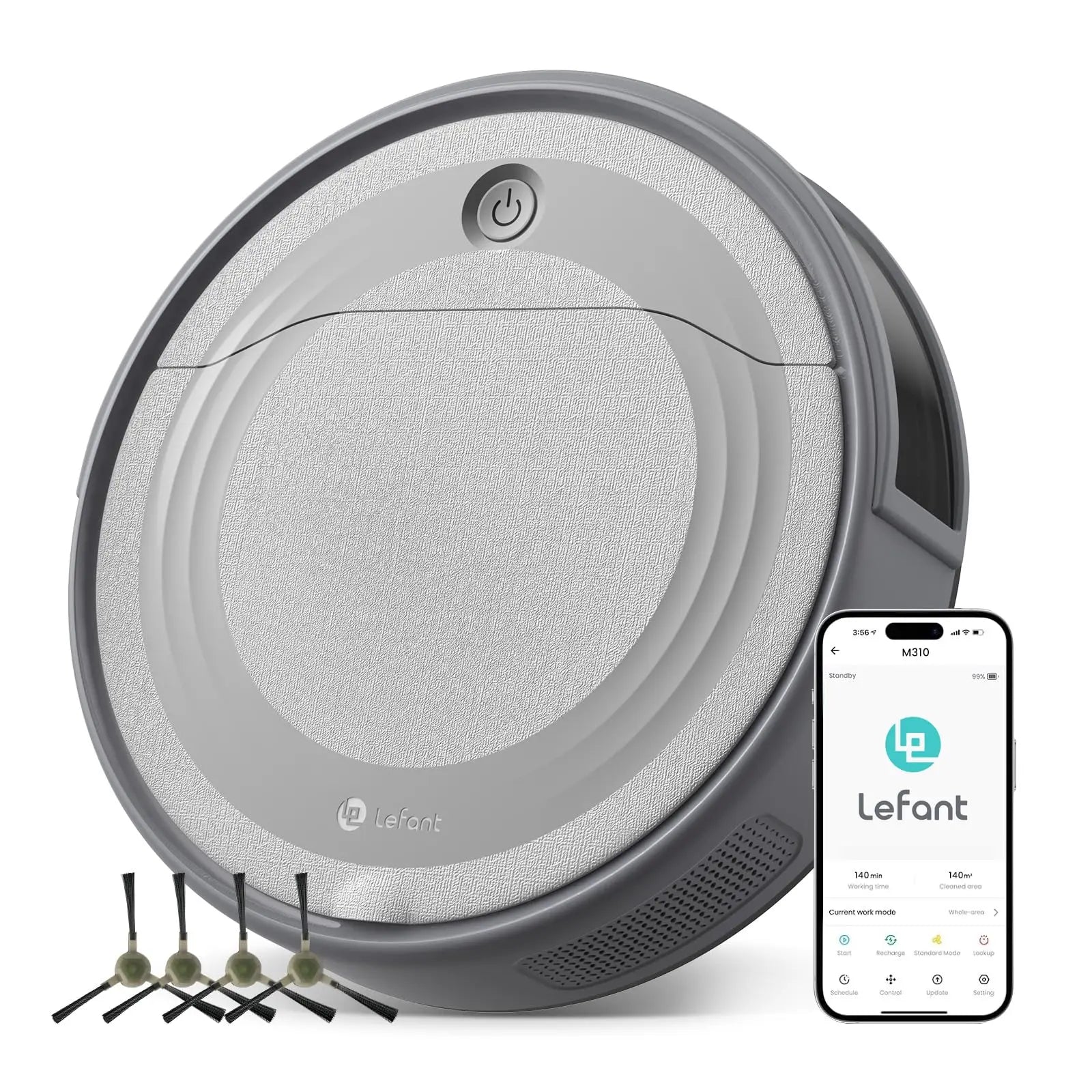 Lefant M310 Robot Vacuum Cleaner– 4500Pa Suction, Ultra-Slim & Quiet, PreciSense Obstacle Avoidance, WiFi/App/Voice Control