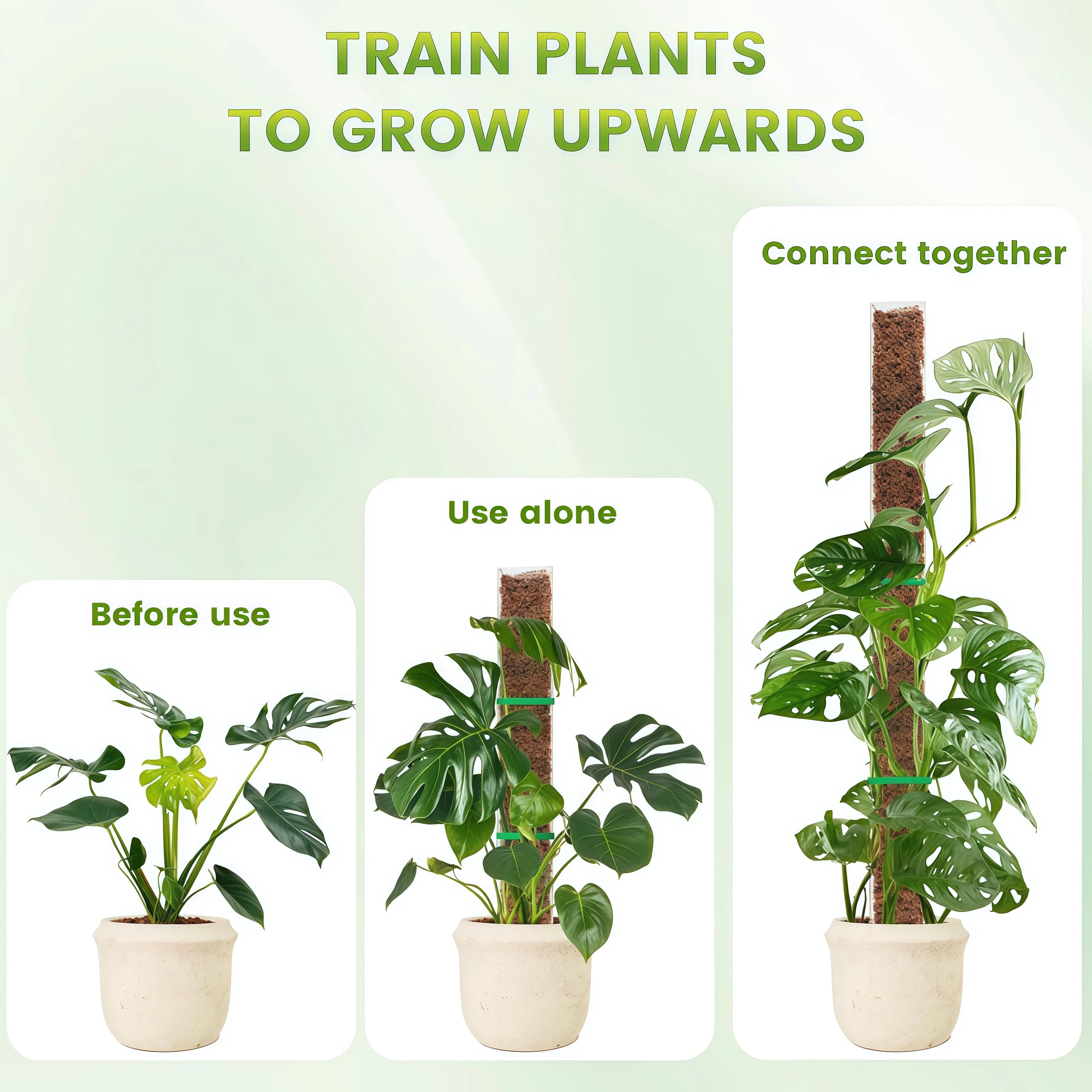Moss Pole Plastic Plant Stand Indoor Climbing Plants Guardian Tutors Pot Moss Stick For Plants Growth Garden Support Accessories
