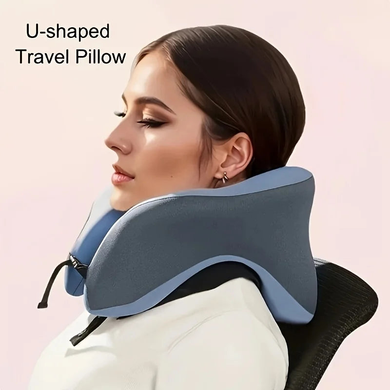 1pc 360° Adjustable Travel Pillow | 2-in-1 Neck & Head Support, Ergonomic | Airplane, Home, Gaming, Office
