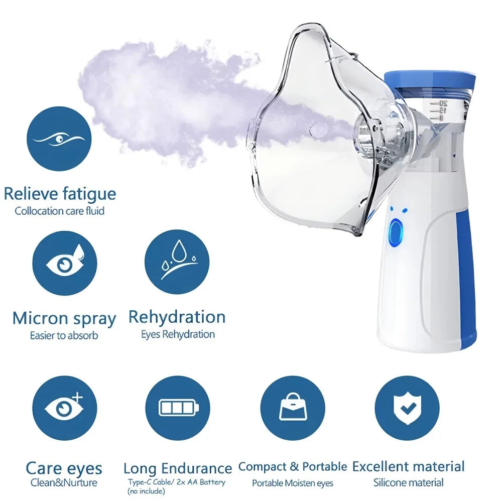 Mini Revitalize Facial Steamer and Humidifier 2-in-1 Nano Ion Mist for Skin Moisturizing Tool Air Moisturizing with Water Tank