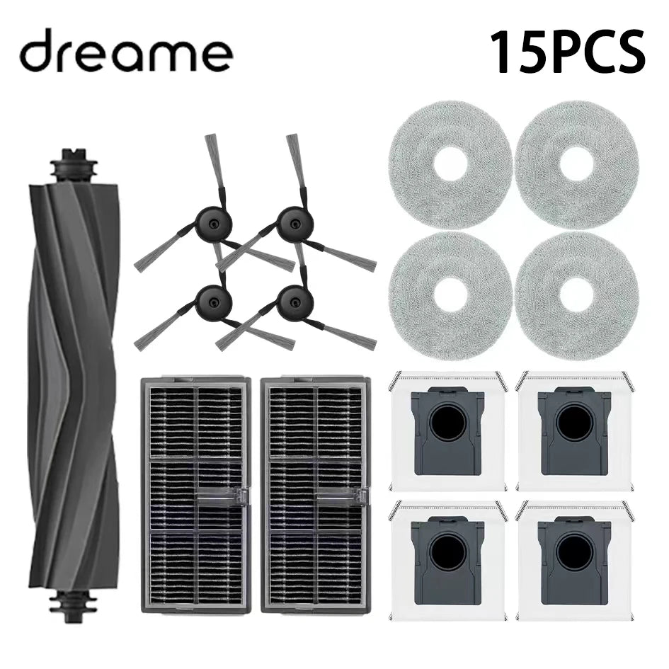 Dreame X40 Ultra / X40 Pro / L40 Ultra Robot Vacuum Spare Parts Main Side Brushes Mop Cloths HEPA Filters Dust Bags Accessories