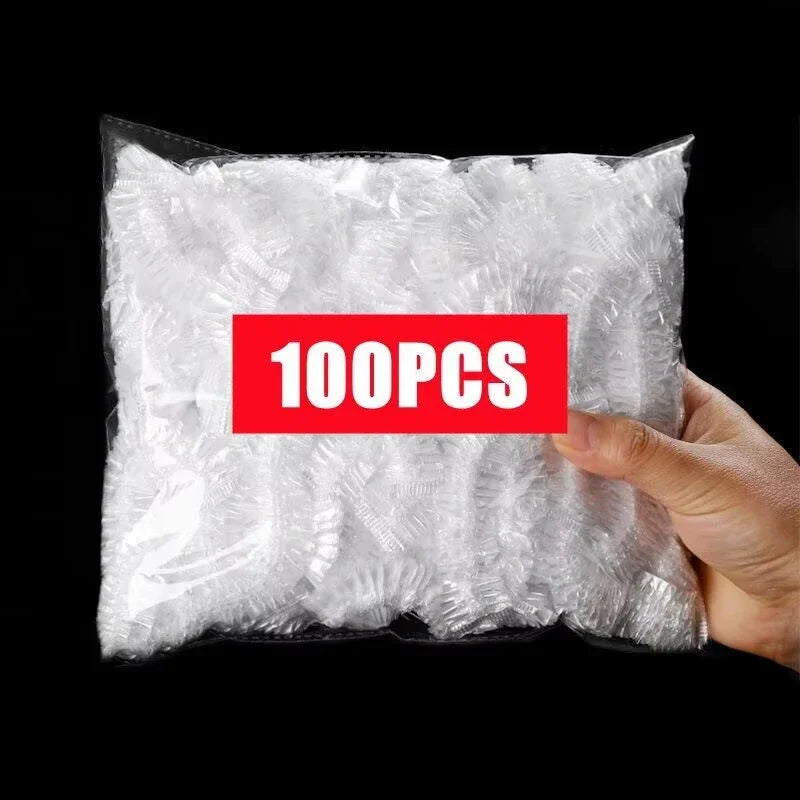 Transparent Elastic Cling Film Cover Fruits Foods Hair Covers Barthroom Kitchen PE Lids Storages Freshness Seal Wraps Disposable