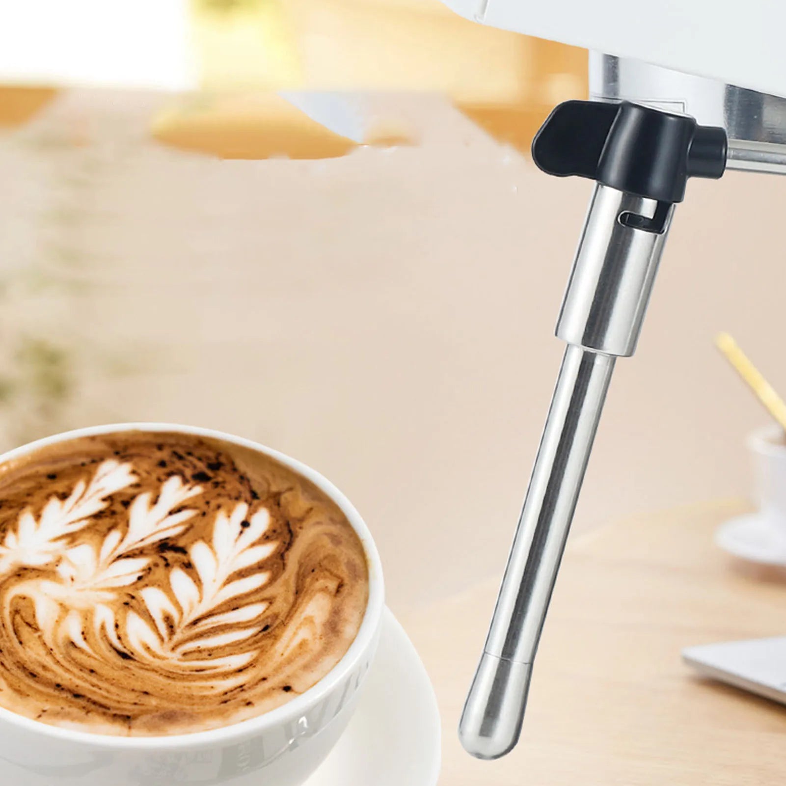 Coffee Machine Steam Spout Coffee Machine Steam Wand Stainless Steel Coffee Maker Steam Spout Nozzle Tip Replacement for EC685