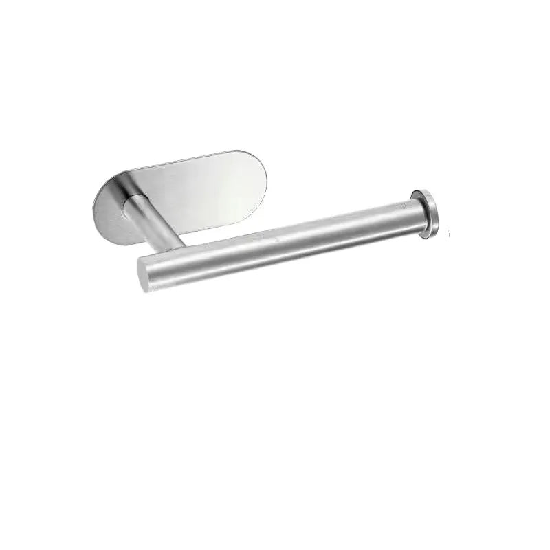 Homefish Black Sliver Adhesive Kitchen Paper Towel Holder Toilet Roll Napkin Tissue Rack Bathroom Accessory