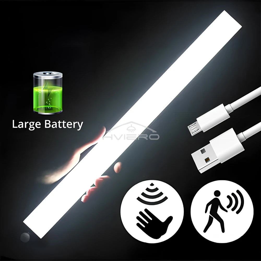 Clearance_Night Lights Motion Sensor Wireless LED Lamp USB Rechargeable Magnetic For Wardrobe Room Closet Kitchen Aisle Tube Det