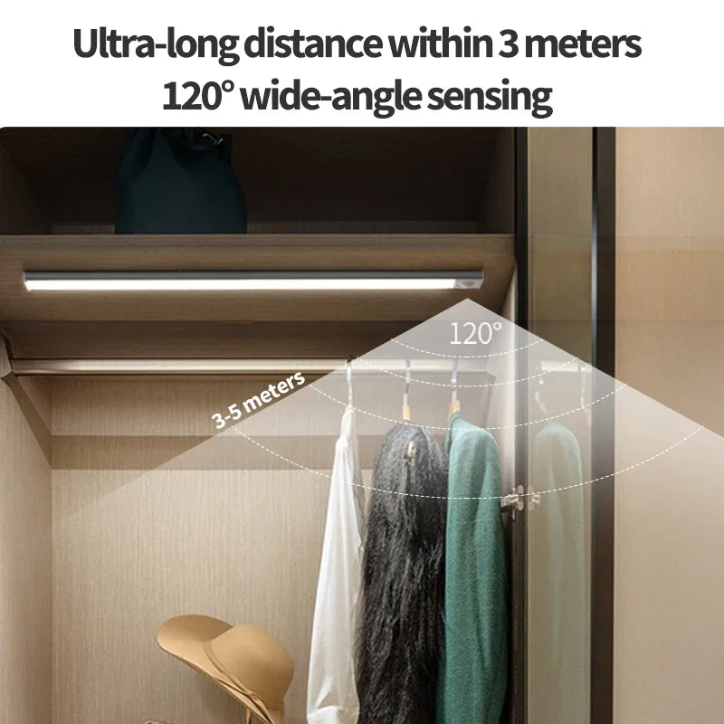 3 in 1 LED Under Cabinet Lights Motion Sensor Night Light Ultrathin Rechargeable Led Lamp Closet Kitchen Cabinet Indoor Lighting