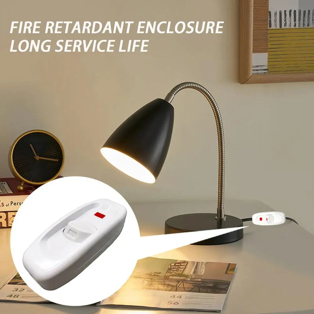 AC 240V 10A Bedside Lamp Switch Inline ON/OFF LED Indicator Light Button Table Lamp Cord Cable Switches
