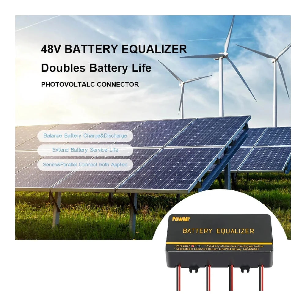 PowMr 24V 48V Battery Balancer Voltage Equalizer for Lithium Iron Phosphate Battery Power Balances Voltage to Extend Battery Life