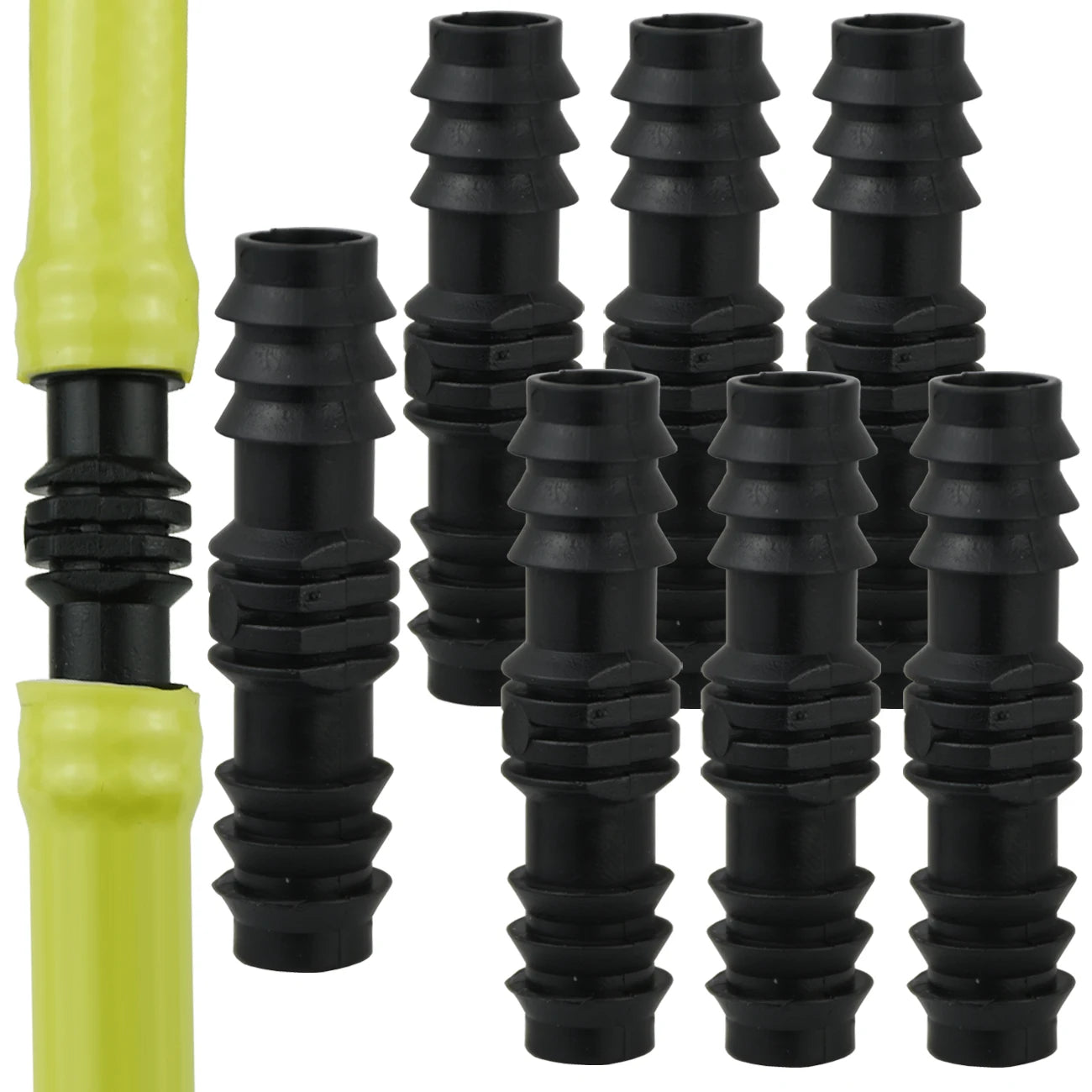 KESLA 10pcs 16mm Garden Watering Connector Couplings End Plug Tee Elbow for Drip Irrigation 1/2'' PE Pipe Hose Fitting Waterstop