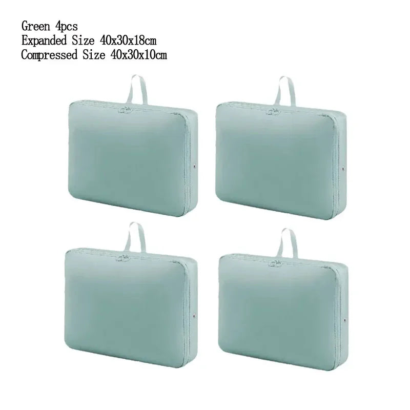 4PCS/set Compression Packing Clothes Down Jacket Cotton Quilt Storage Foldable Large Capacity Expansion Organizer Bag