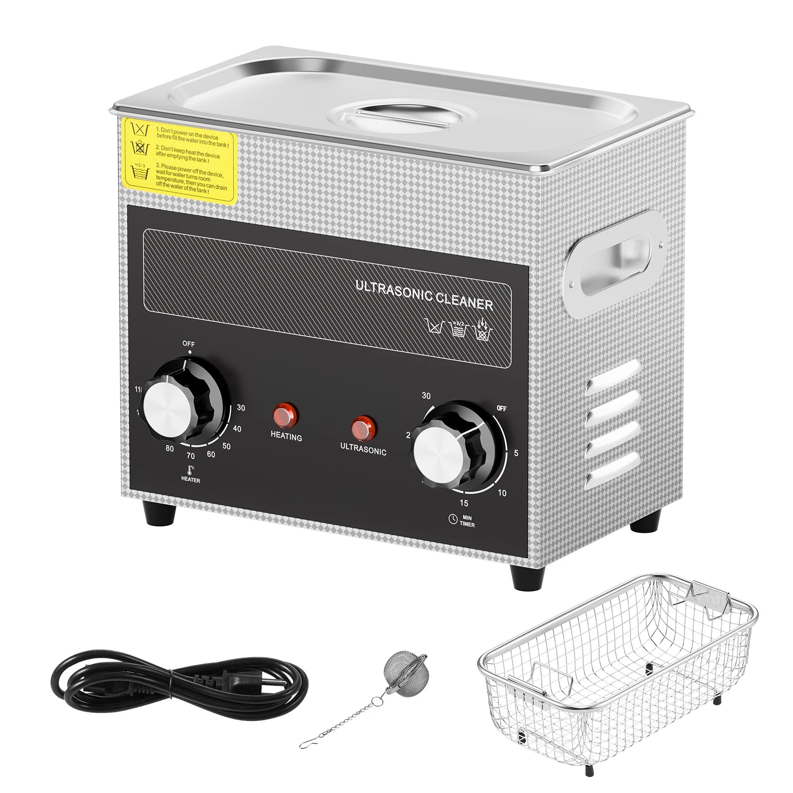 SucceBuy 15L 30L Knob Ultrasonic Cleaner with Heater & Timer for Lab Tools Metal Parts Carburetor Brass Auto Parts Engine Parts