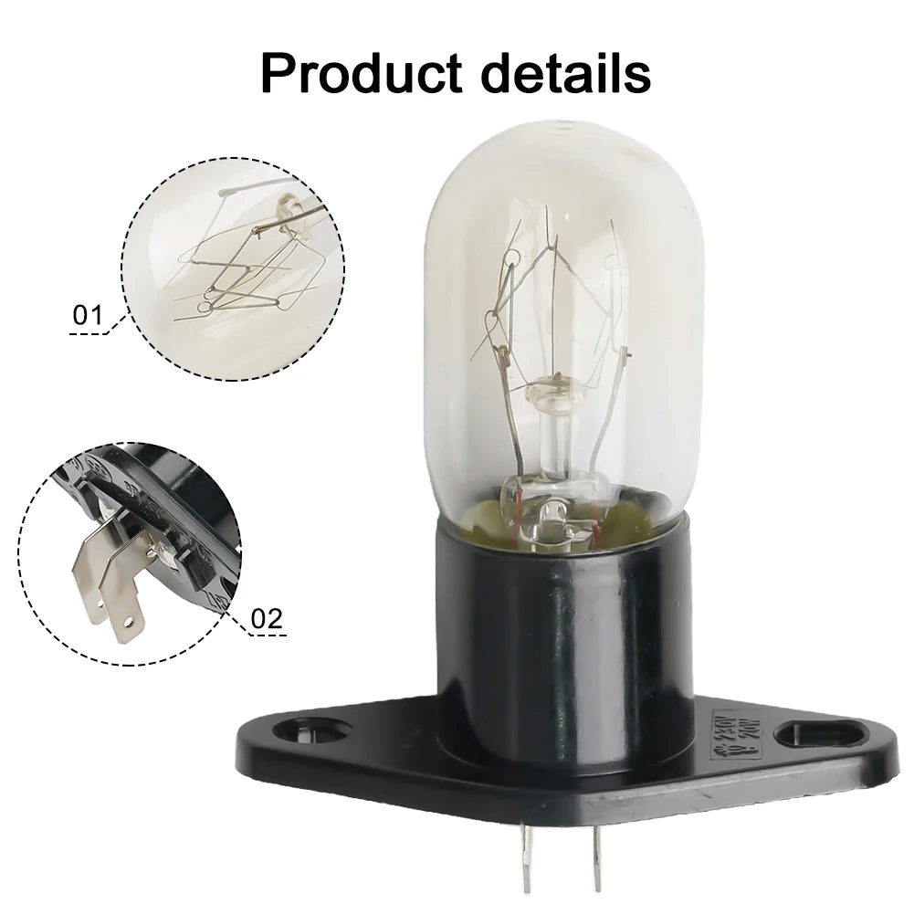 1 Pcs Microwave Ovens Light Bulb Lamp Globe 250V 2A Fit For Most Brand For Midea For Microwave Oven Kitchen Parts