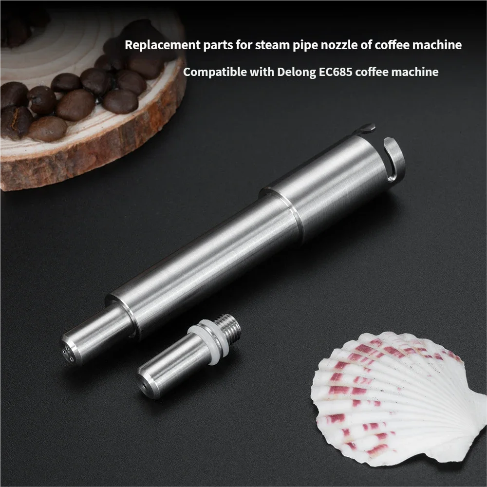 Extended Modified Steam Wand Milk Foam Nozzle Replacement Part for Delonghi EC685 Coffee Machine Compatible with Various Models
