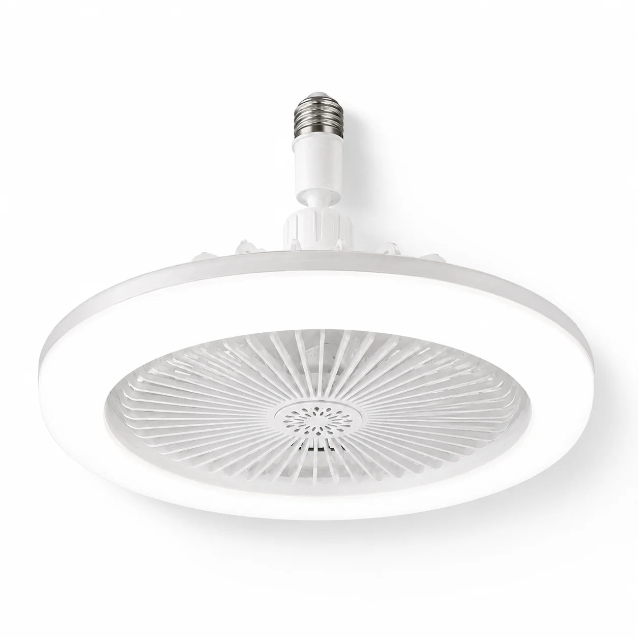 E27 3 in 1  Ceiling Fan Light with Remote Control Rotatable LED Lamp Converter Base for Bedroom Living Room Kitchen Home Decor