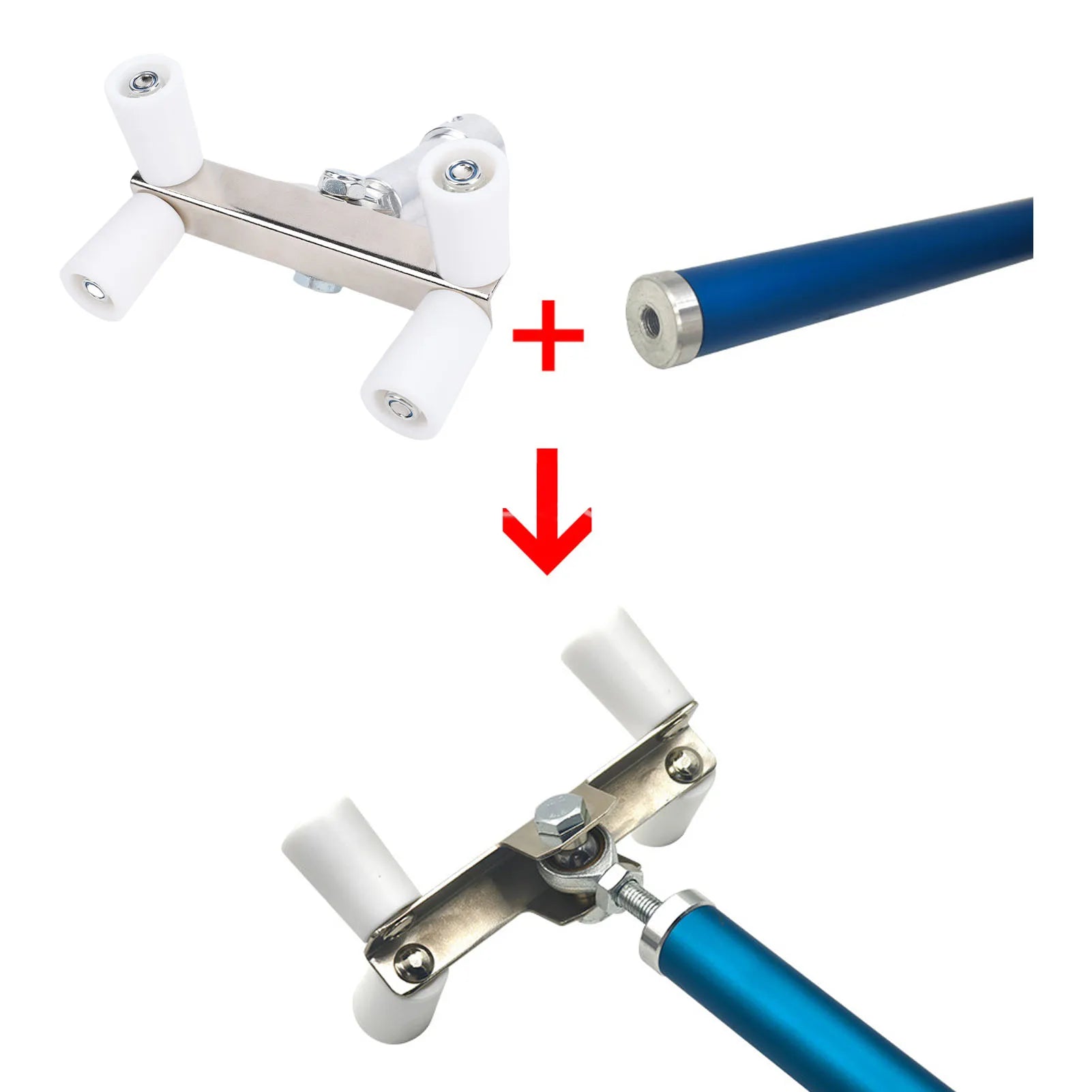 Drywall Outside Corner Bead Roller External Corner Applicator for Mud Squeezing Fit 1/2 Inch Threaded Extension Pole