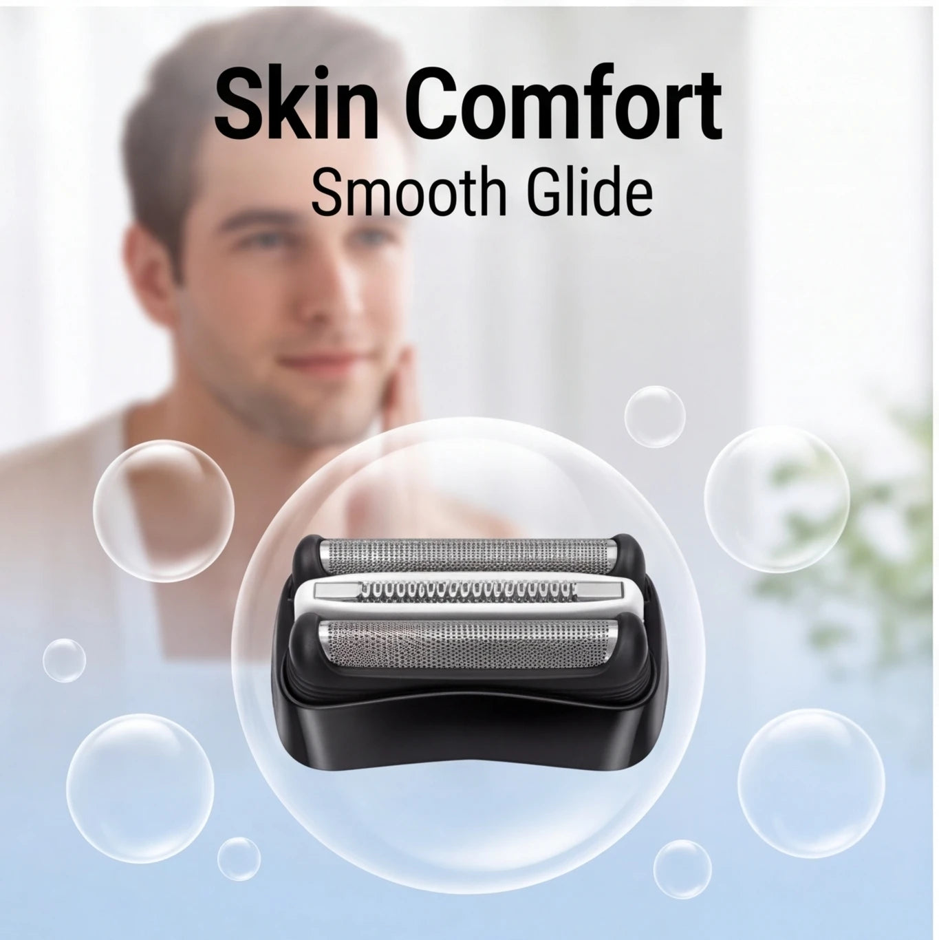32B Shaver Head Replacement – Foil & Blade Set for Braun Series 3 300S/301S/310S