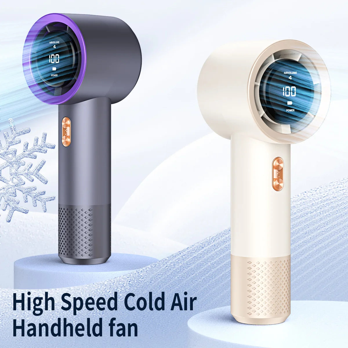 Hand‑Held High‑Speed Mini Fan, Portable Personal Air Cooler, 199‑Speed Adjustable Wind Power Pocket Hand Fan for Outdoor Indoor