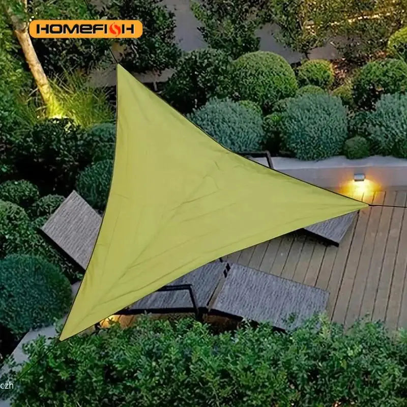 3x3x3M Folding Waterproof Triangle Sun Shade Sail Canopy For Outdoor Activities Backyard Awning Camping Tents Shade Cloth